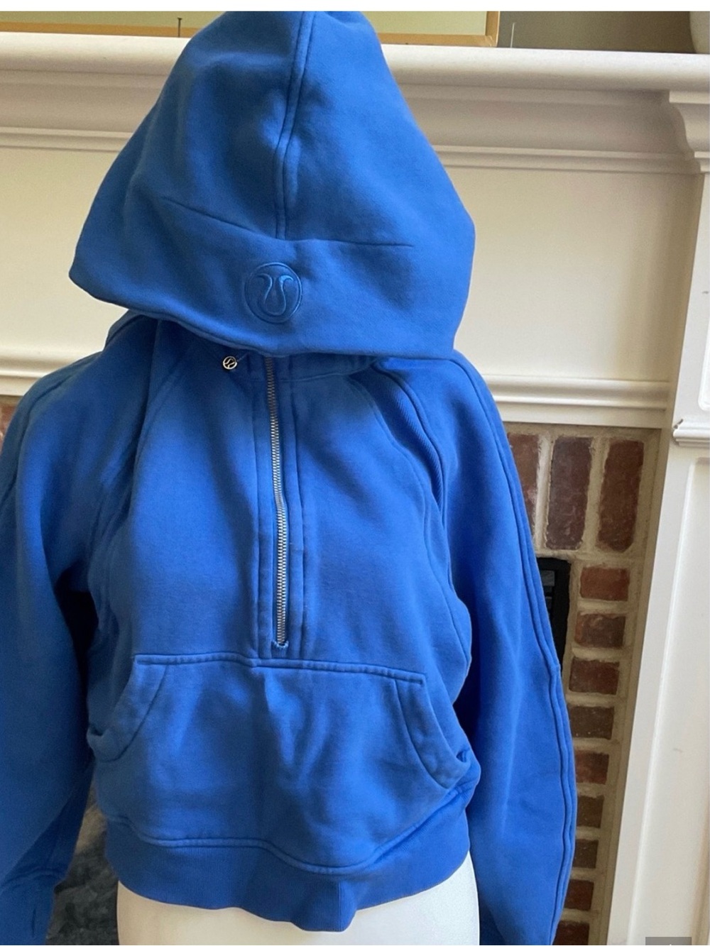 lululemon athletica Scuba oversized half zip hoodie in cobalt blue - Picture 2 of 8
